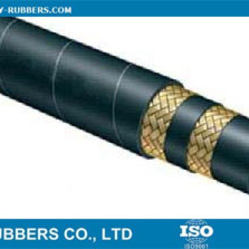 Rubber wire braided hydraulic hose manufacturer SAE 100R2AT 