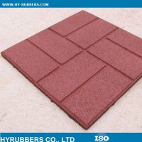 Shockproff Square rubber tile export to POLAND